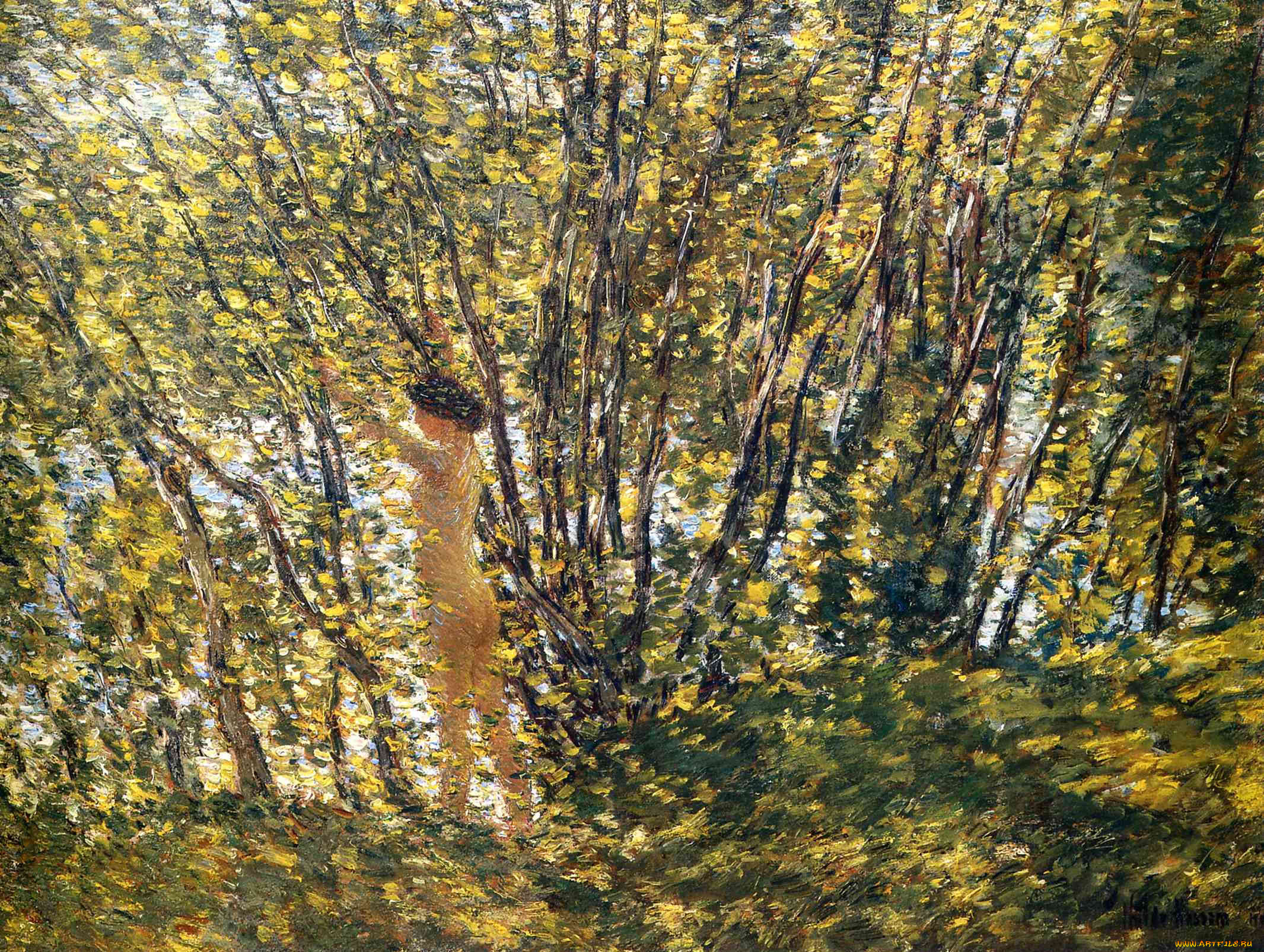 nude in the sunlilt wood, , frederick childe hassam, , , , , 